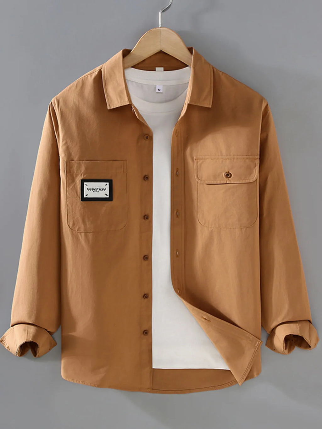 Men's Plus Size Button Up Long Sleeve Shirt