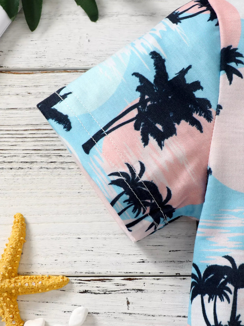 Children's Tropical Palm Tree Print Outfit Set
