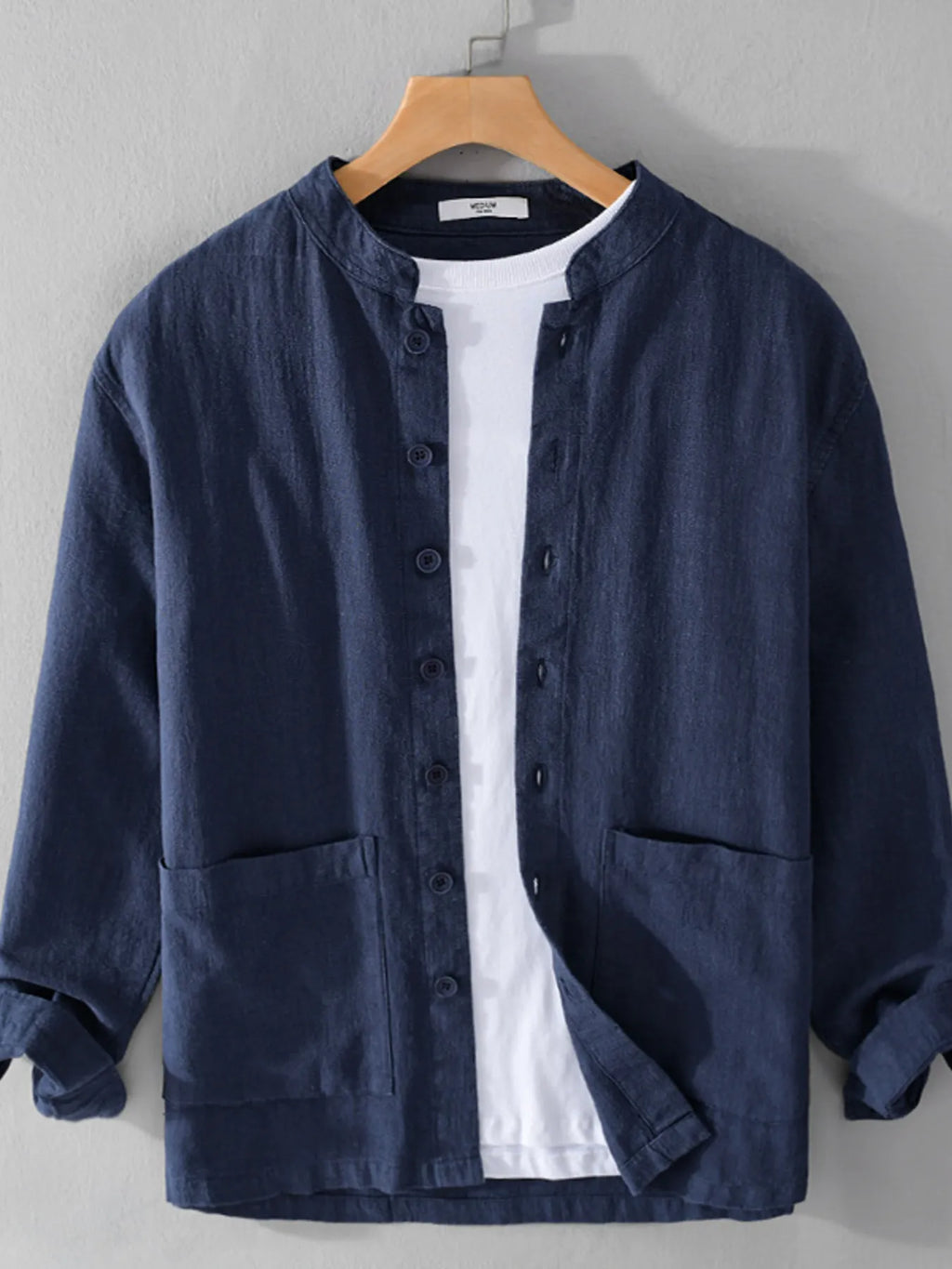 Men's Plus Size Button Up Long Sleeve Shirt