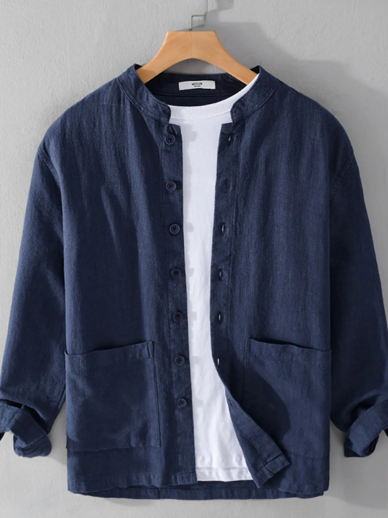 Men's Plus Size Button Up Long Sleeve Shirt
