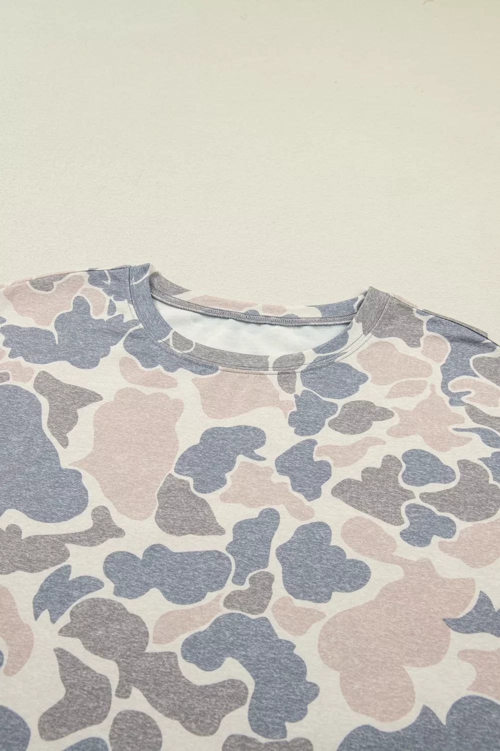 Casual Camo Print T-Shirt & Shorts Set