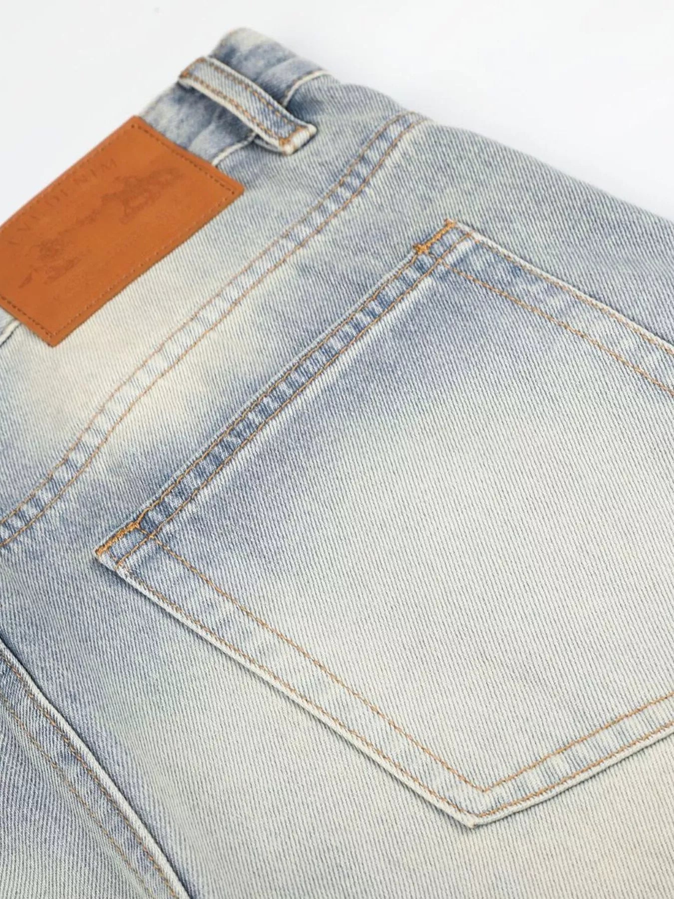 Men's Full Size Vintage Wash Wide Leg Jeans Plus Size