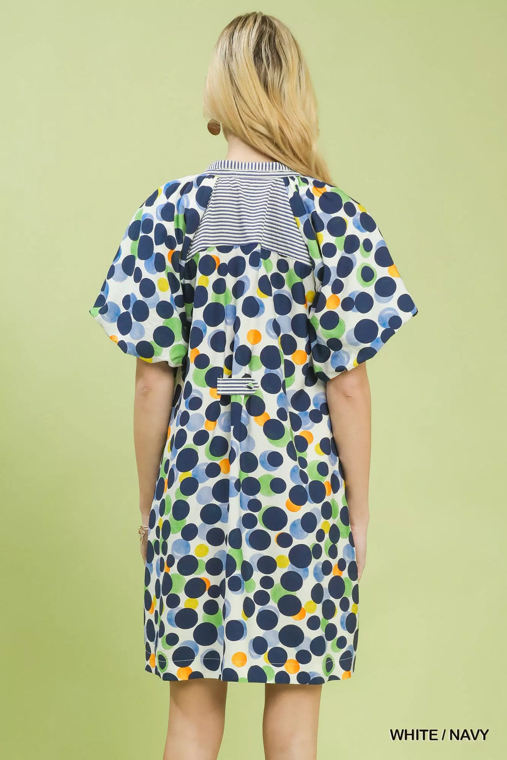 Umgee Polka Dot Print Tunic Dress