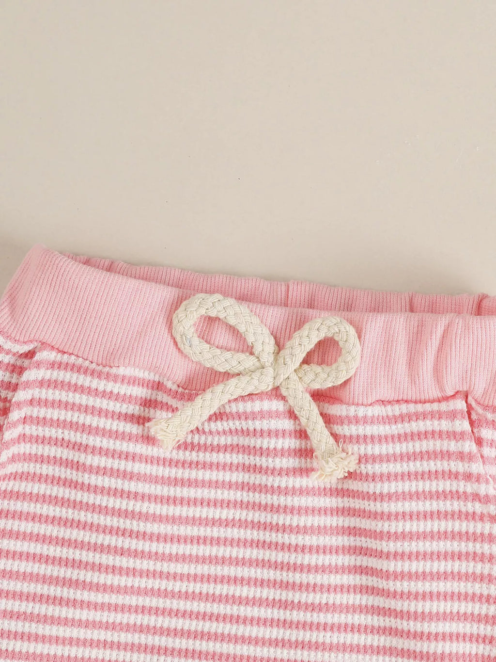 Children's Bow Striped Top and Pants Set