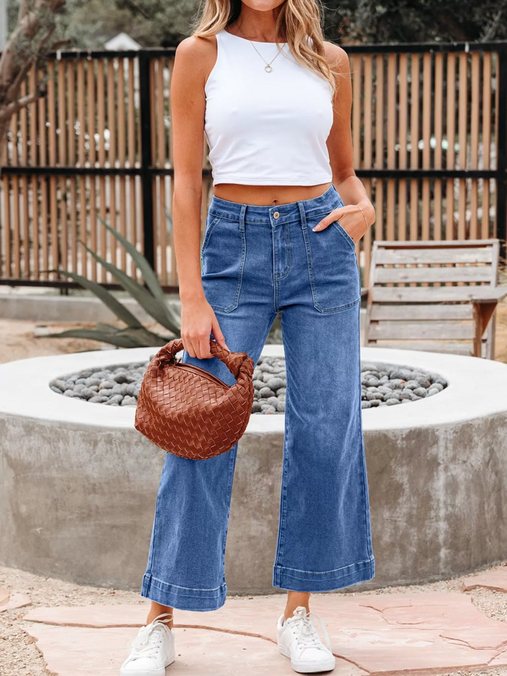 High-Waisted Wide Leg Flare Jeans