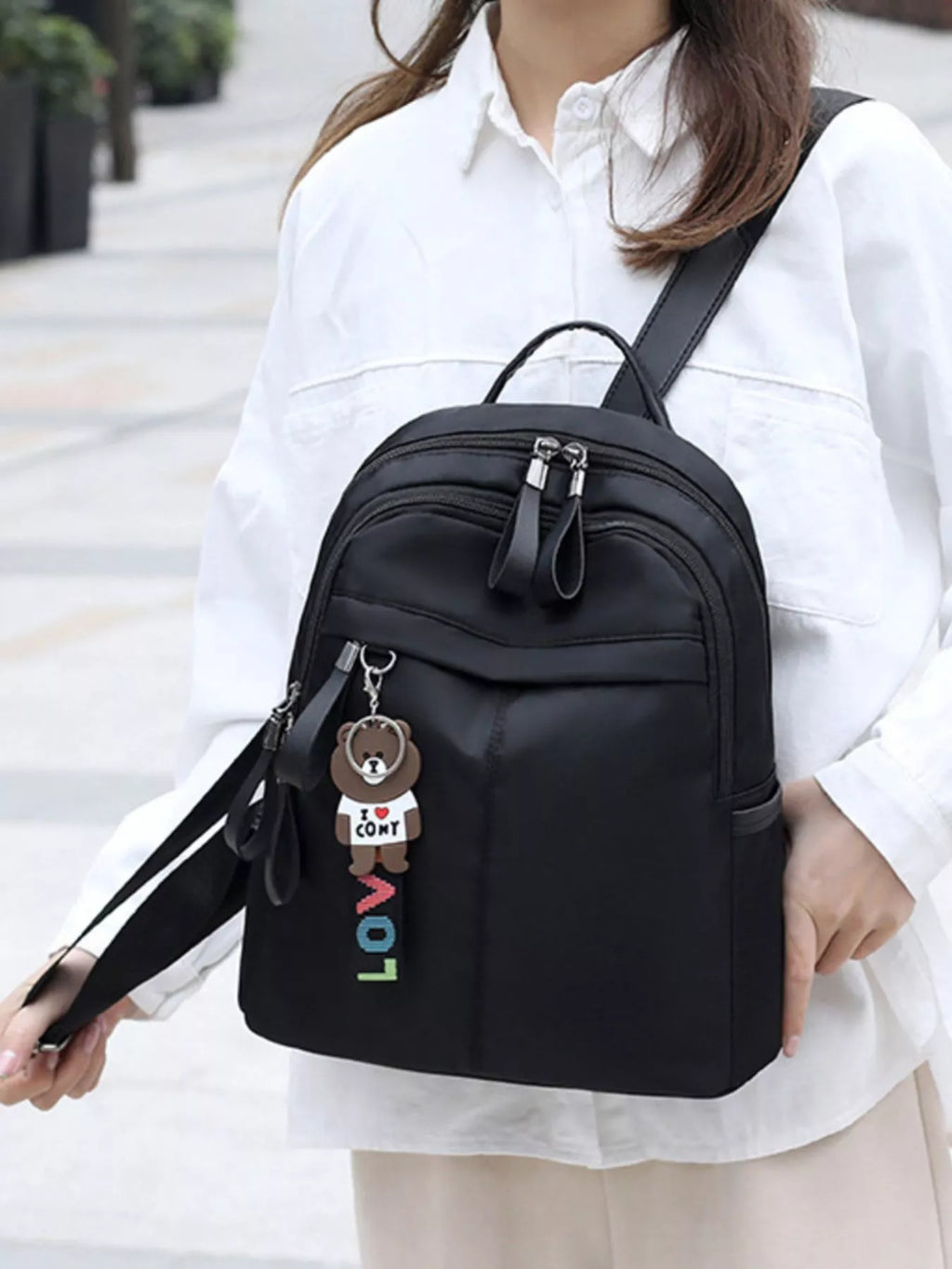 Lightweight Zip Backpack Bag