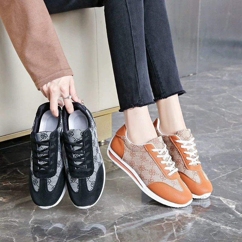 Round Toe Lace Up Sneakers