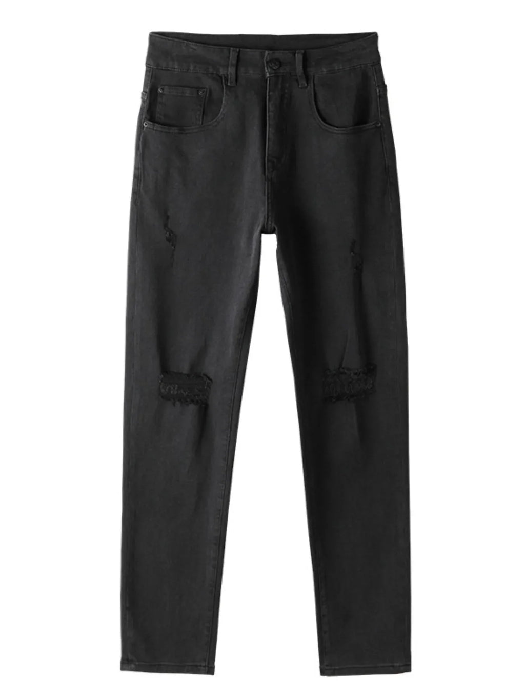 Men's Full Size Ripped Straight Leg Jeans Plus Size