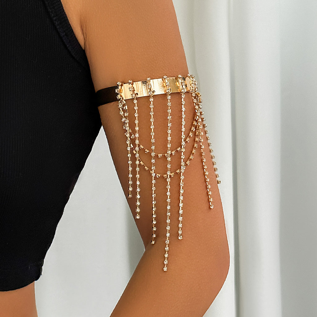 Western style beaded tassel arm chain jewelry Bohemian love arm bracelet for women