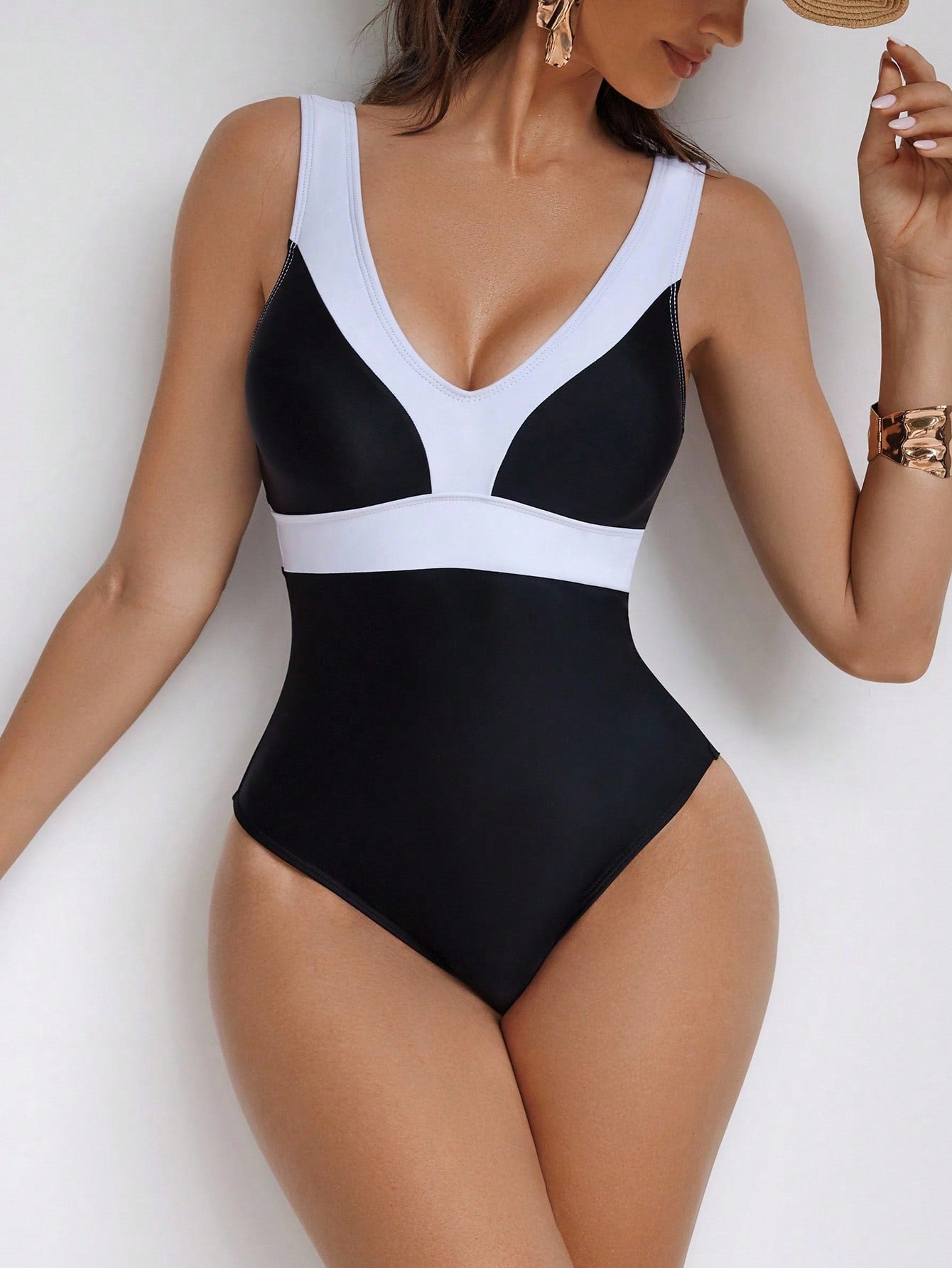 Slimming Tummy Control Beach Vacation INS Style One-Piece Swimwear
