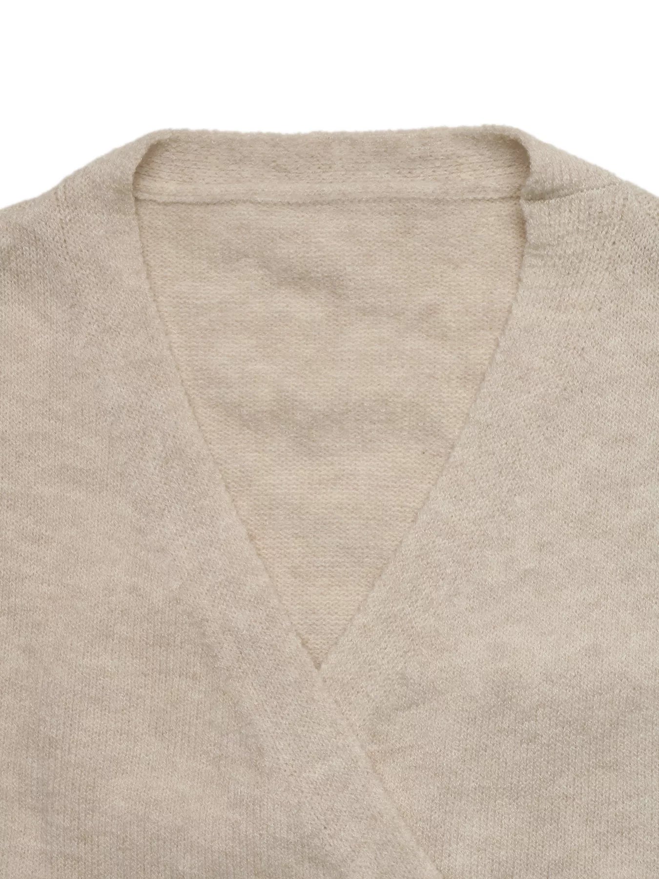 Tied Surplice Long Sleeve Sweater