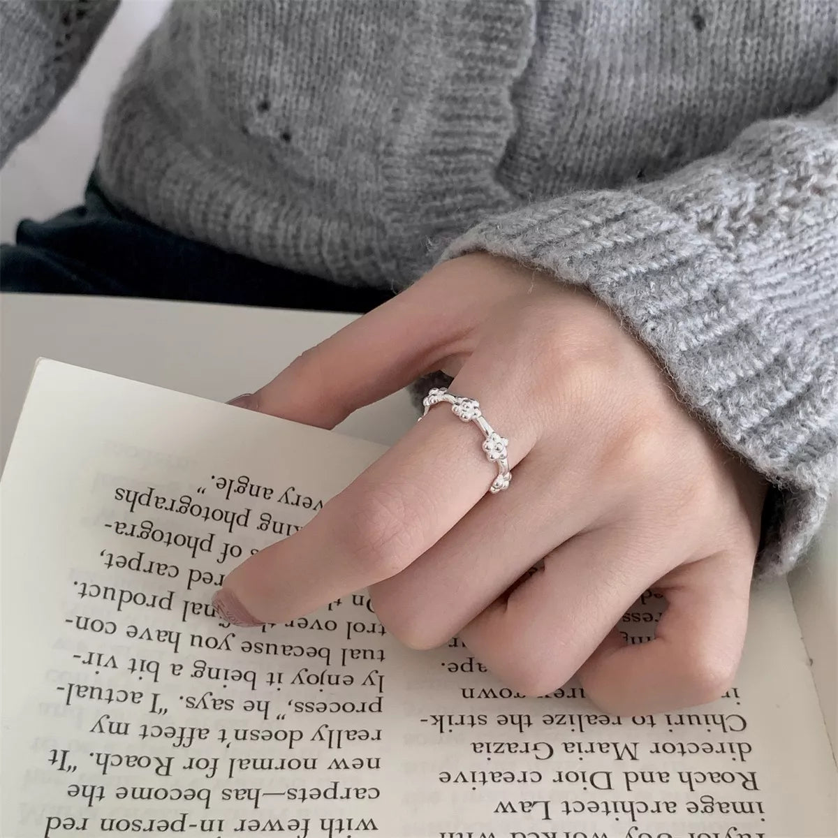 925 Sterling Silver Flower Ring