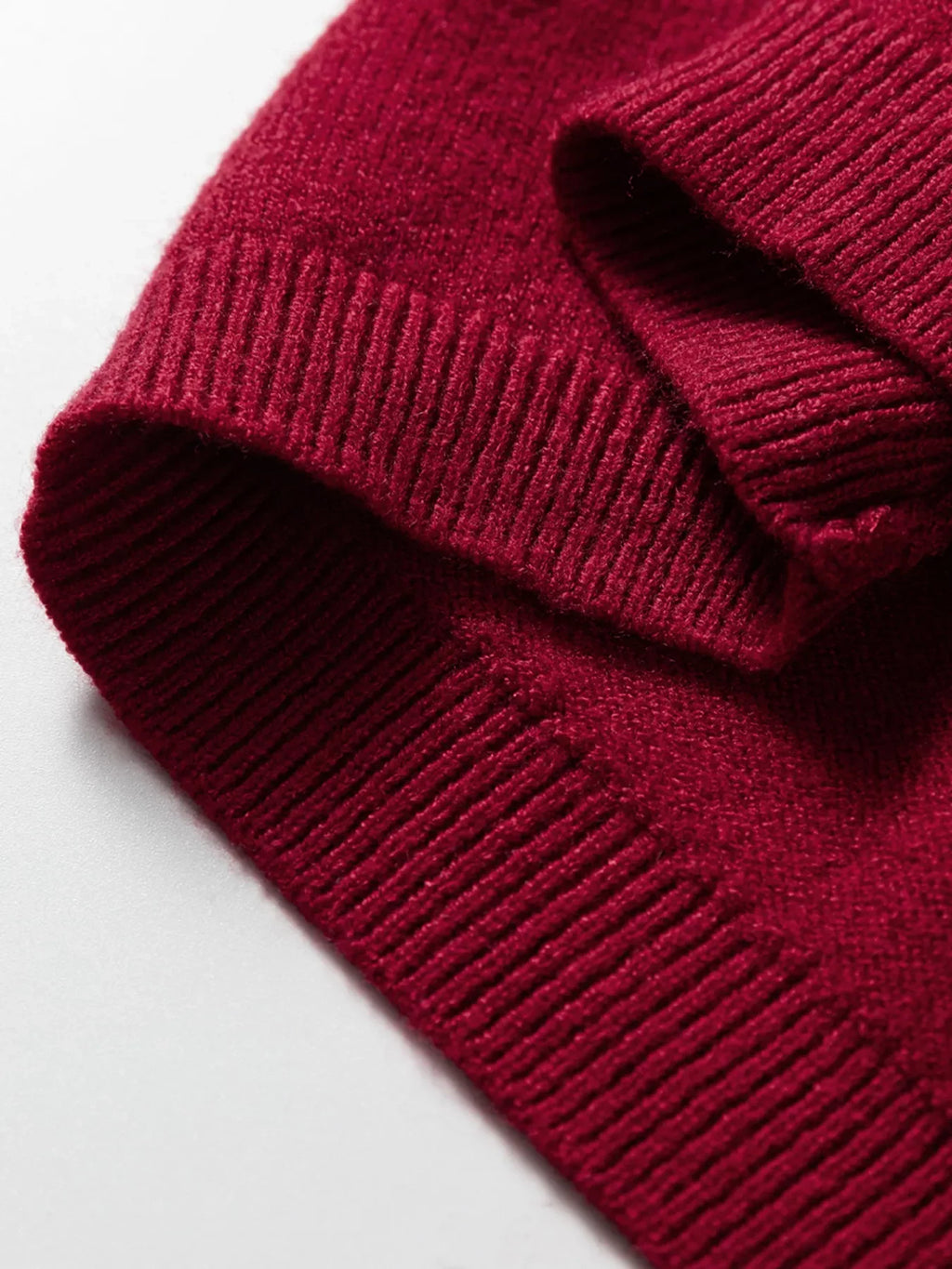 Solid Color Crew Neck Knit Cap Sleeve Sweater