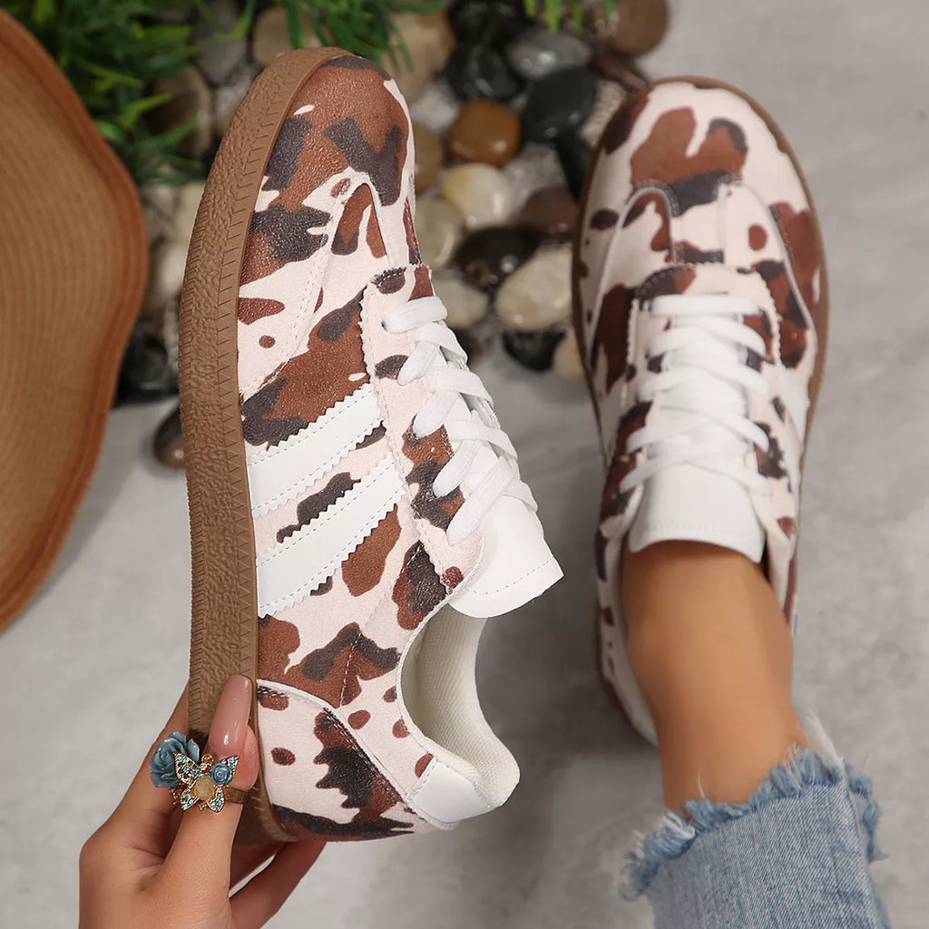 Cow Print Casual Sneakers