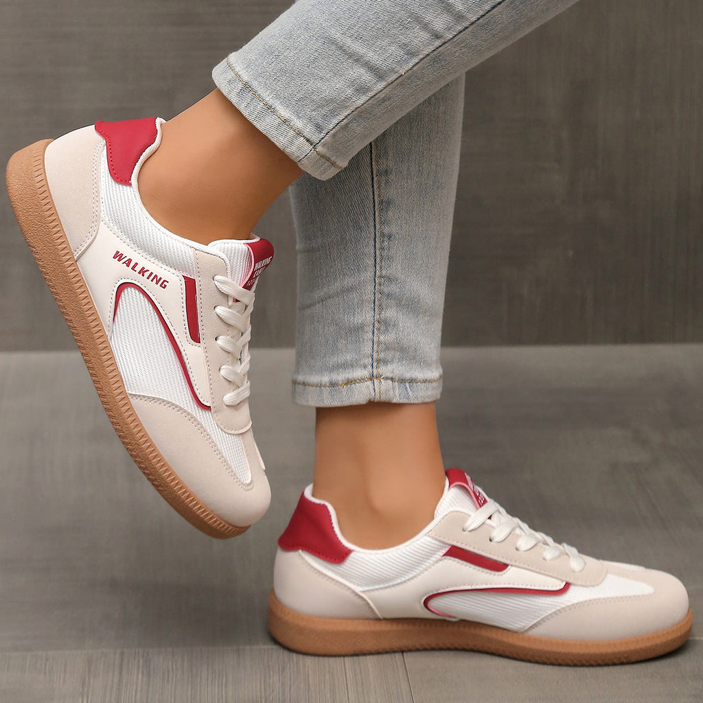 Lace Up Round Toe Sneakers