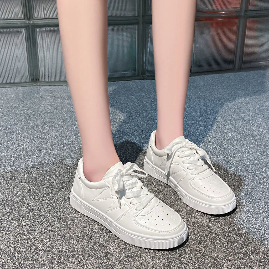 Low-Top Lace-Up Breathable Sneakers
