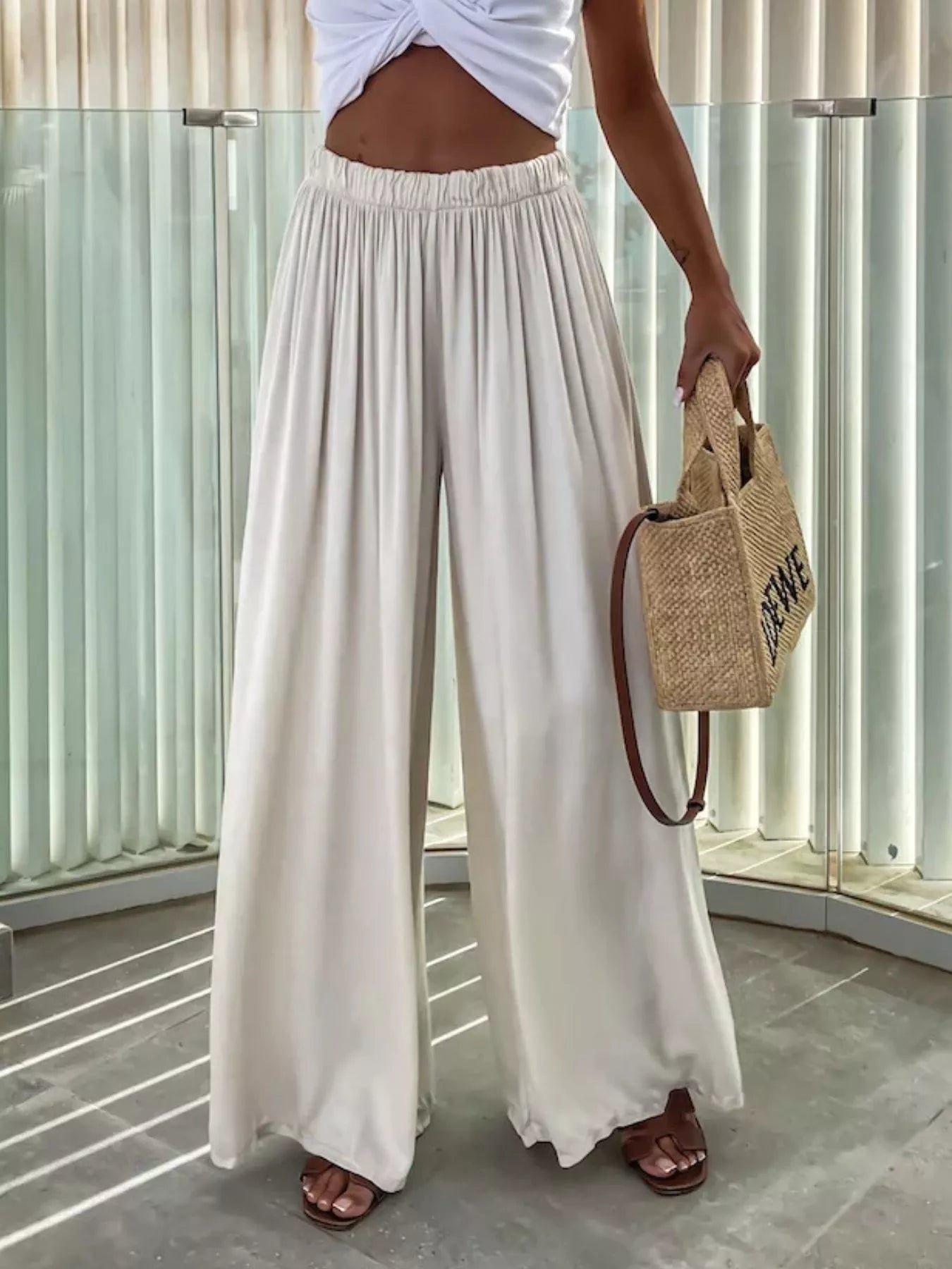 Wide-Leg Flowy Pants