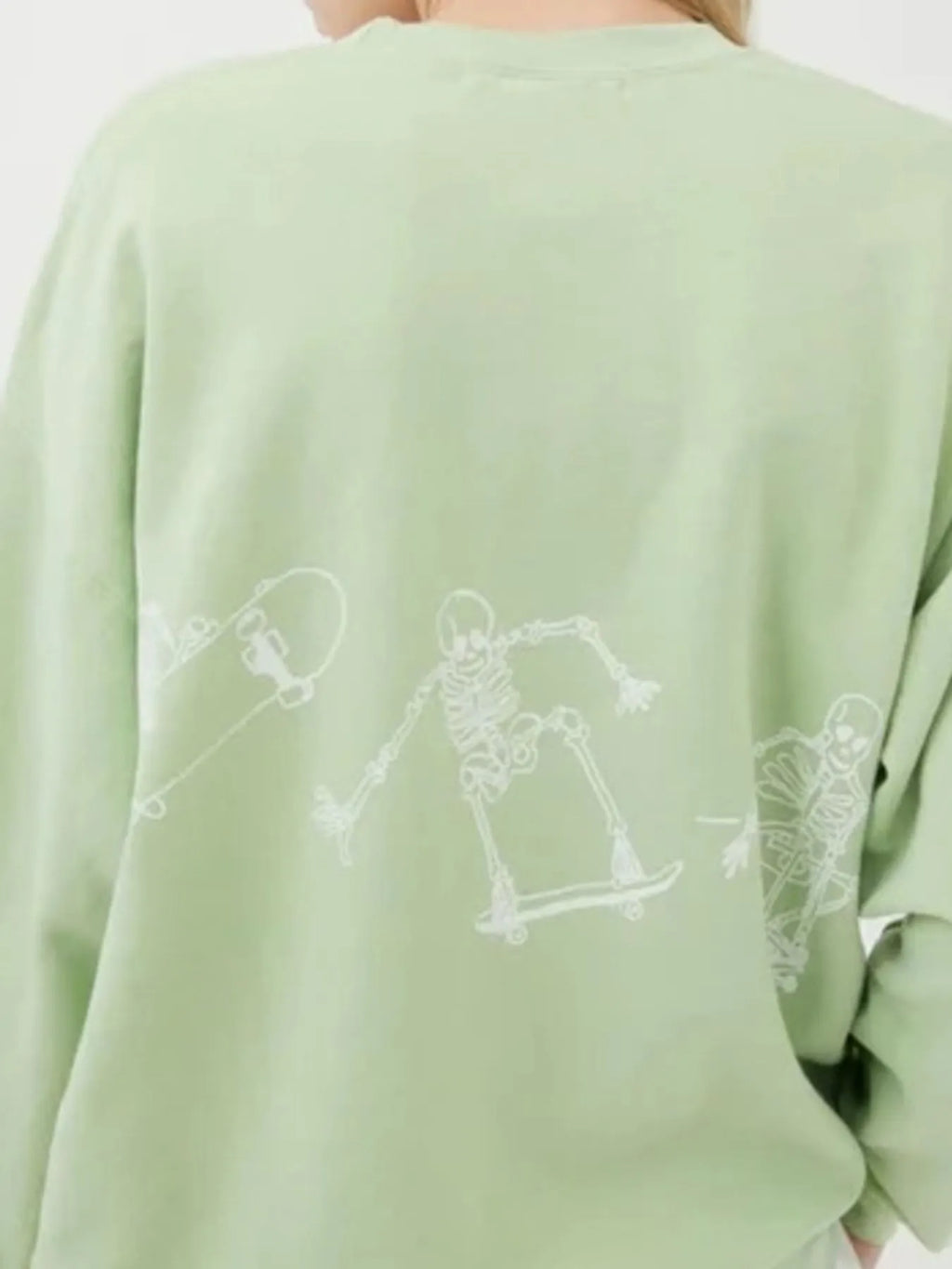 Skeleton Graphic Oversized Sweatshirt