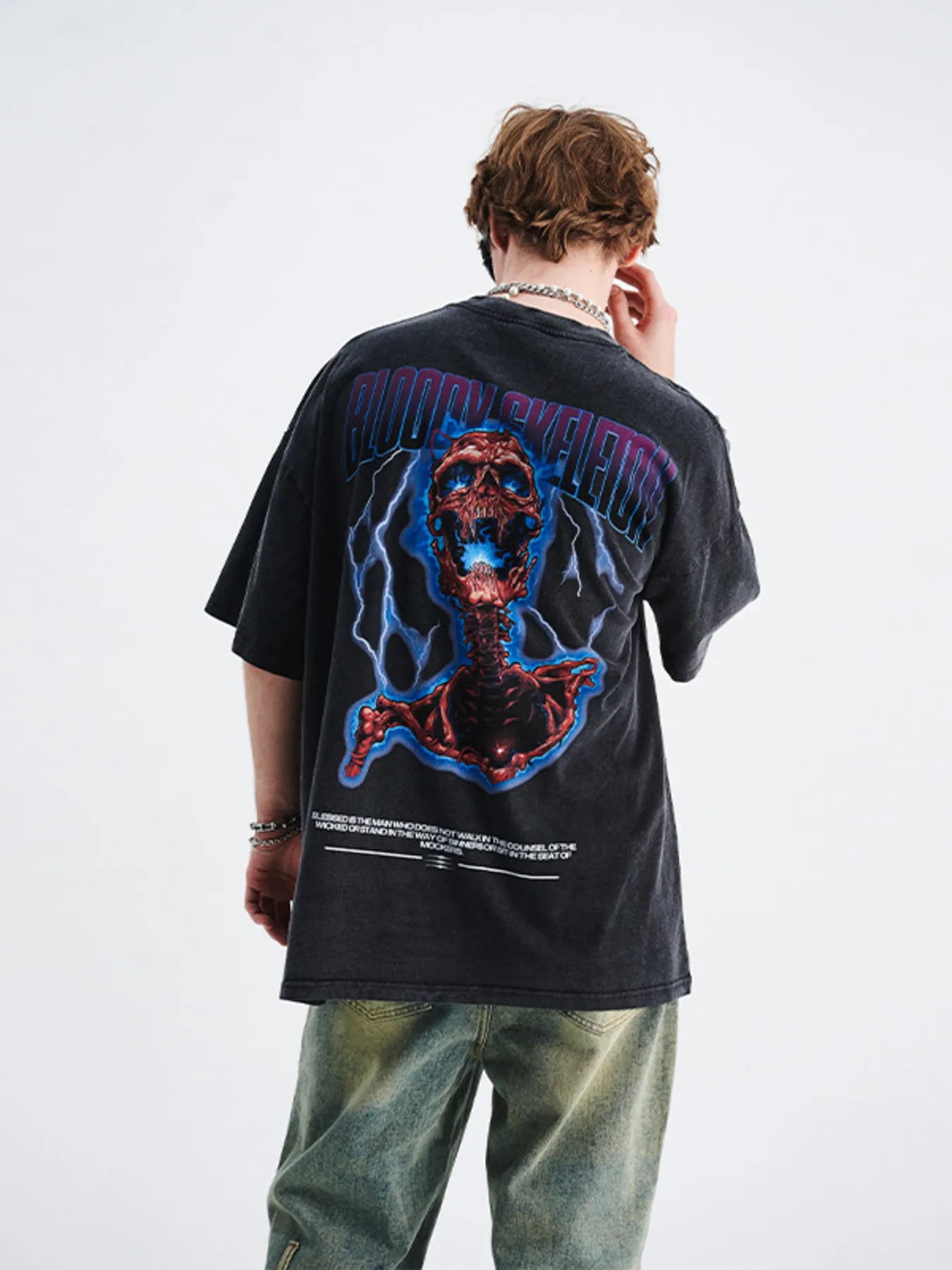 Men's Graphic Round Neck Short Sleeve T-Shirt