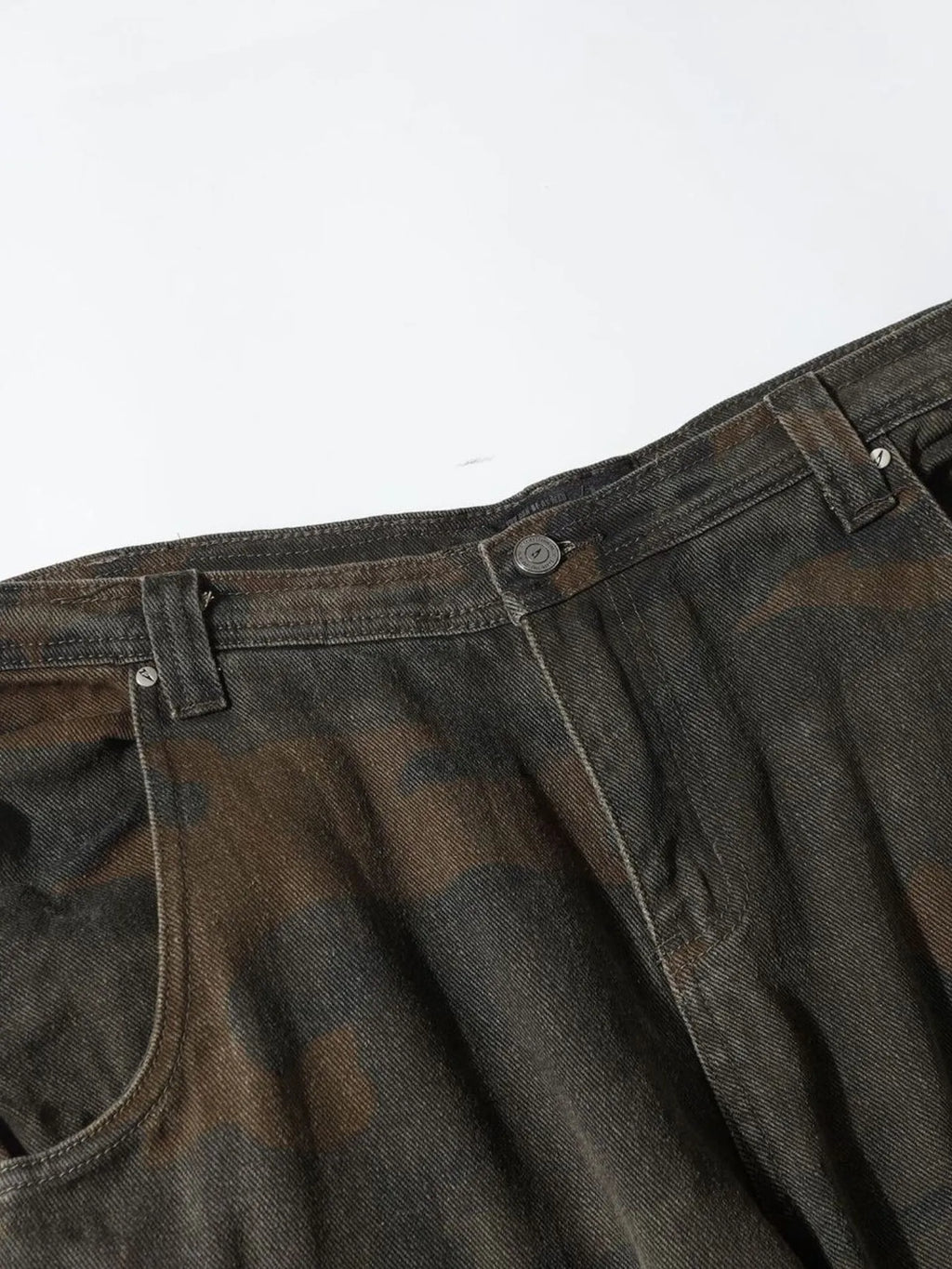Men's Vintage Camo Cargo Wide Leg Jeans
