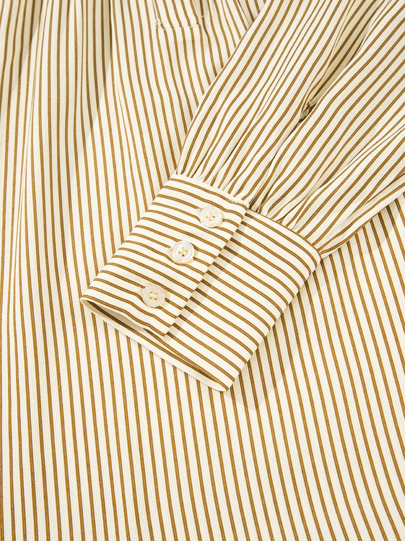 Stripe Collared Neck Cuffed Long Sleeve Drop Waist Mini Dress