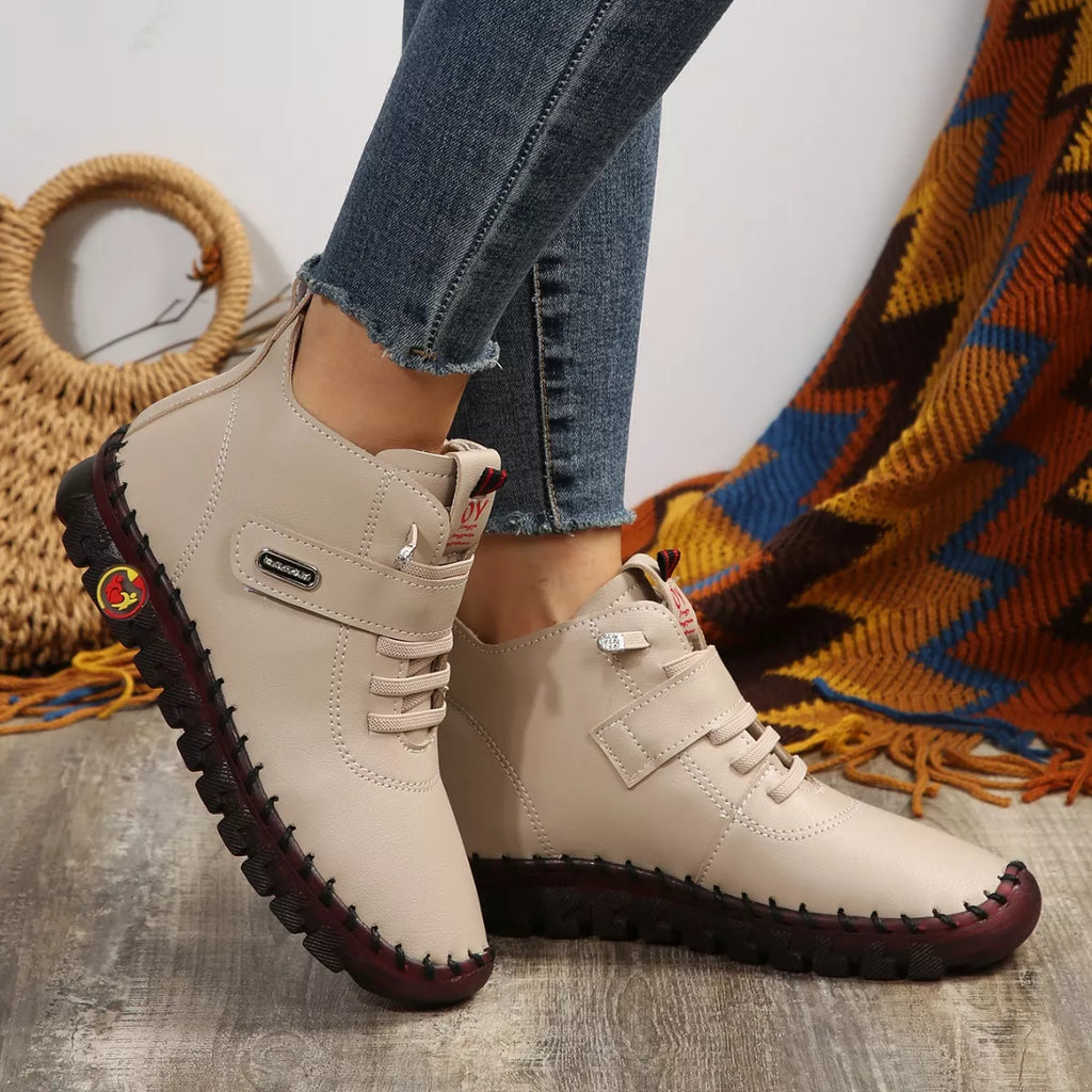 Lace Up Platform Ankle Boots