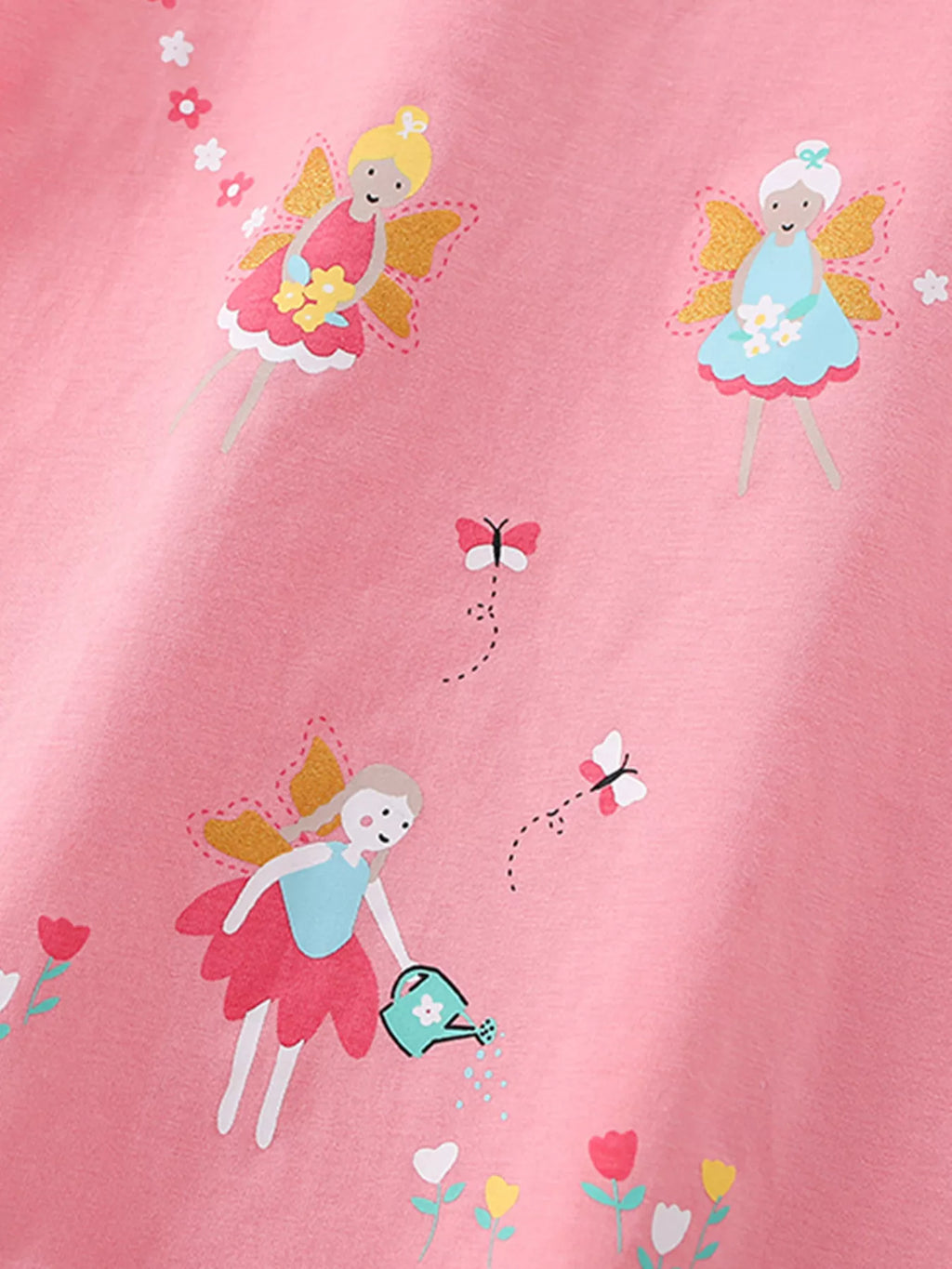 Children's Fairy Print Round Neck T-Shirt