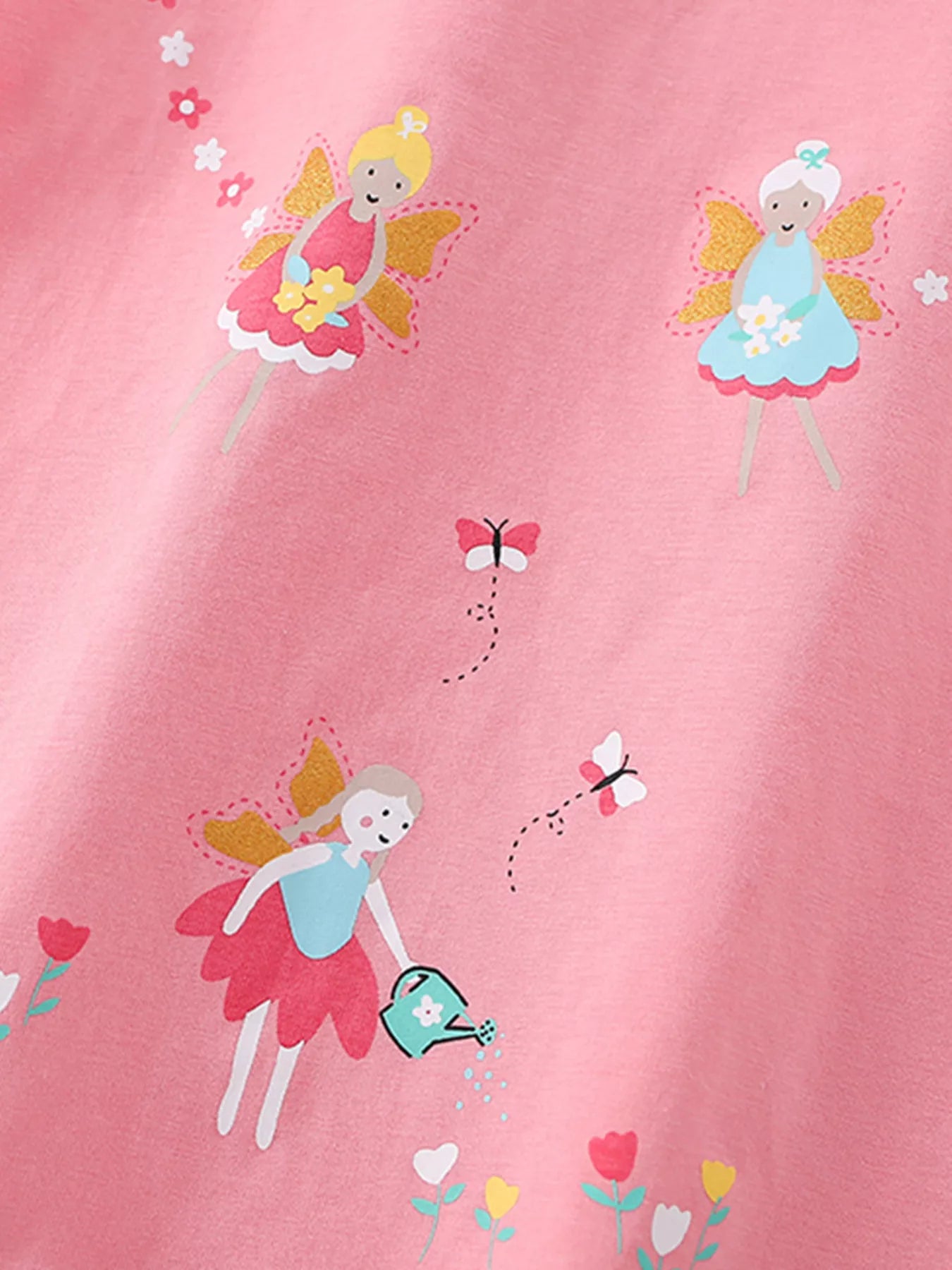 Children's Fairy Print Round Neck T-Shirt