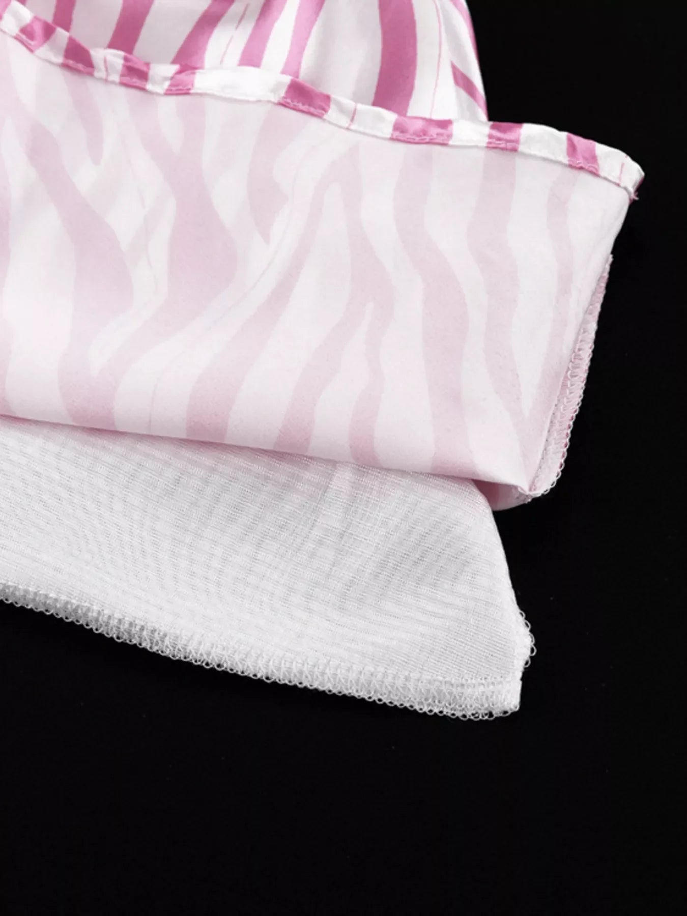 Satin Zebra Print Midi Skirt