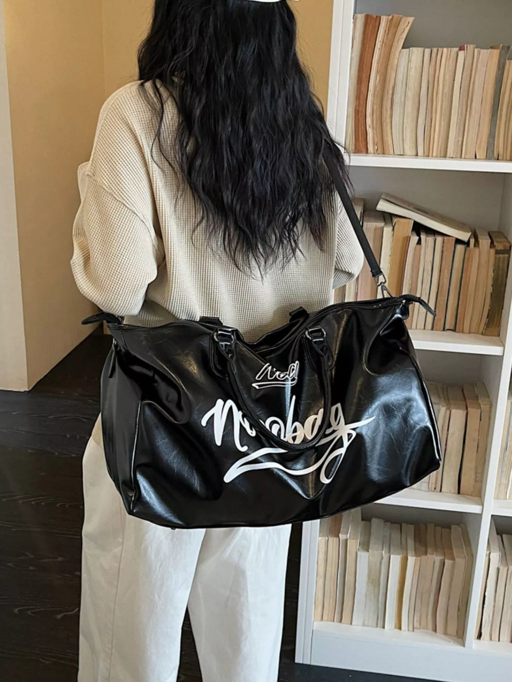 Letter Leather Travel Bag