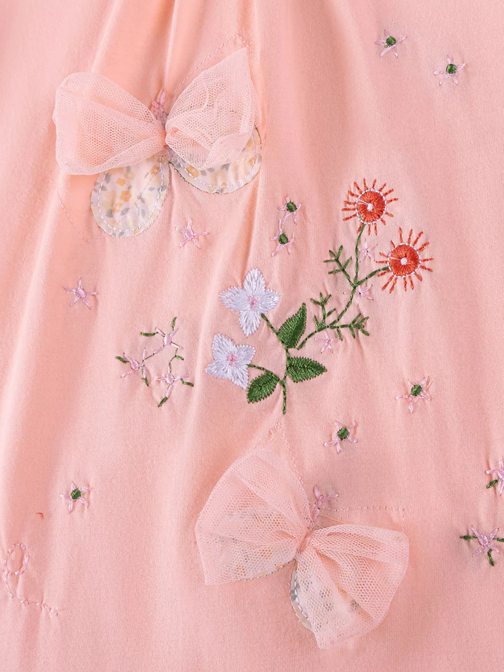 Children's Ruffled Hem Short Sleeve Dress