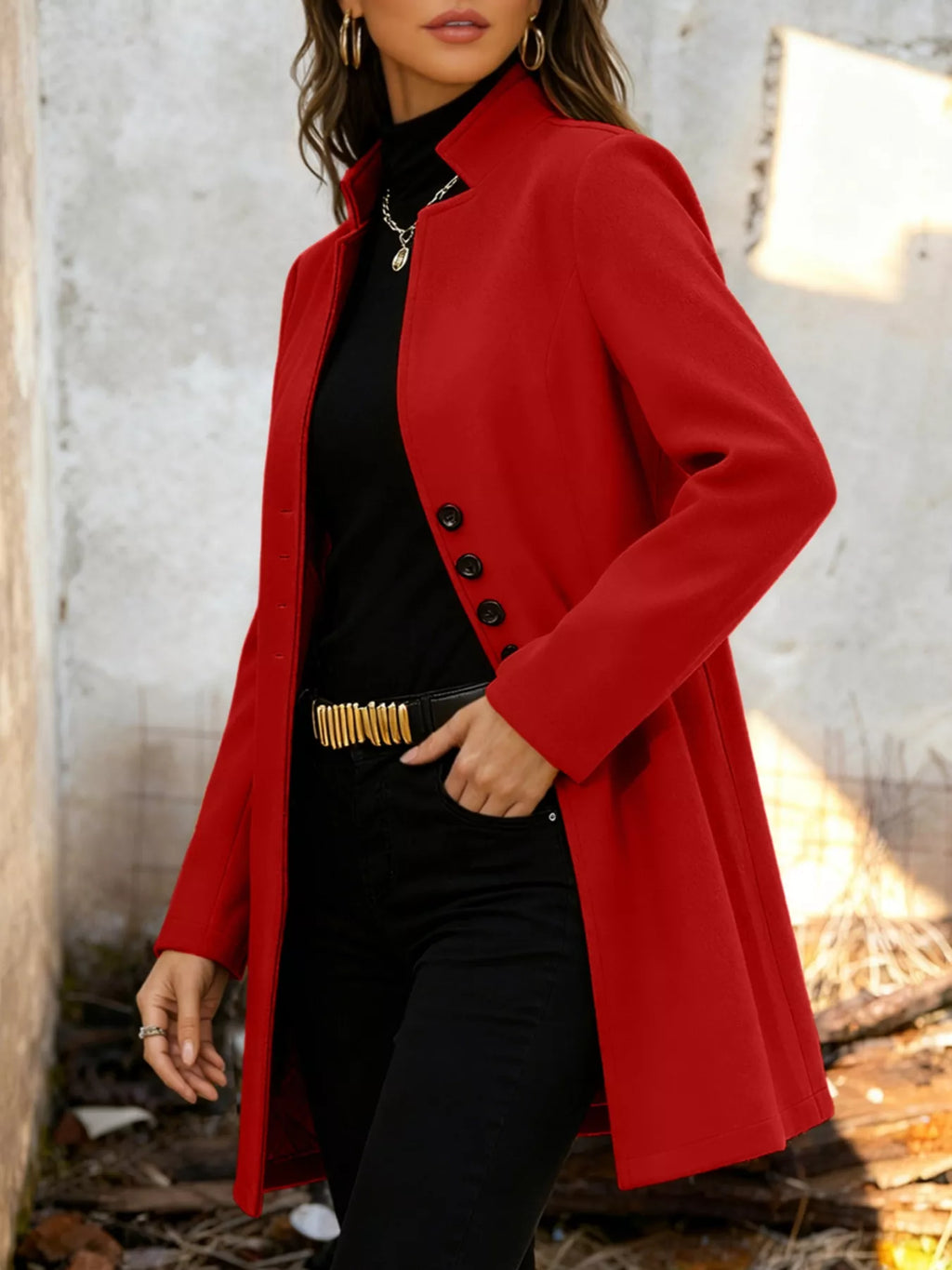 Button-Down Longline Outerwear