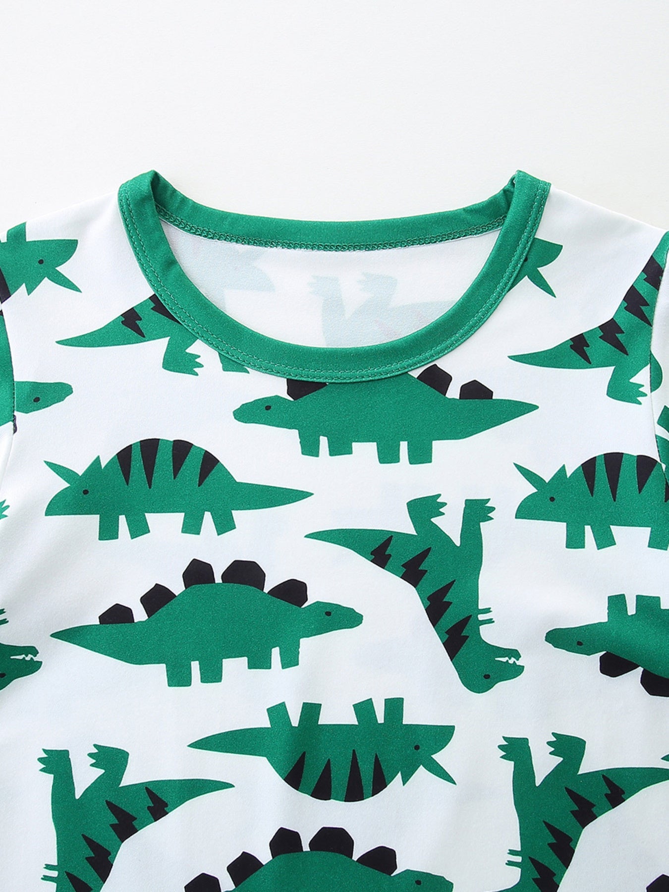 Children's Dinosaur Print Casual Tee and Shorts Set