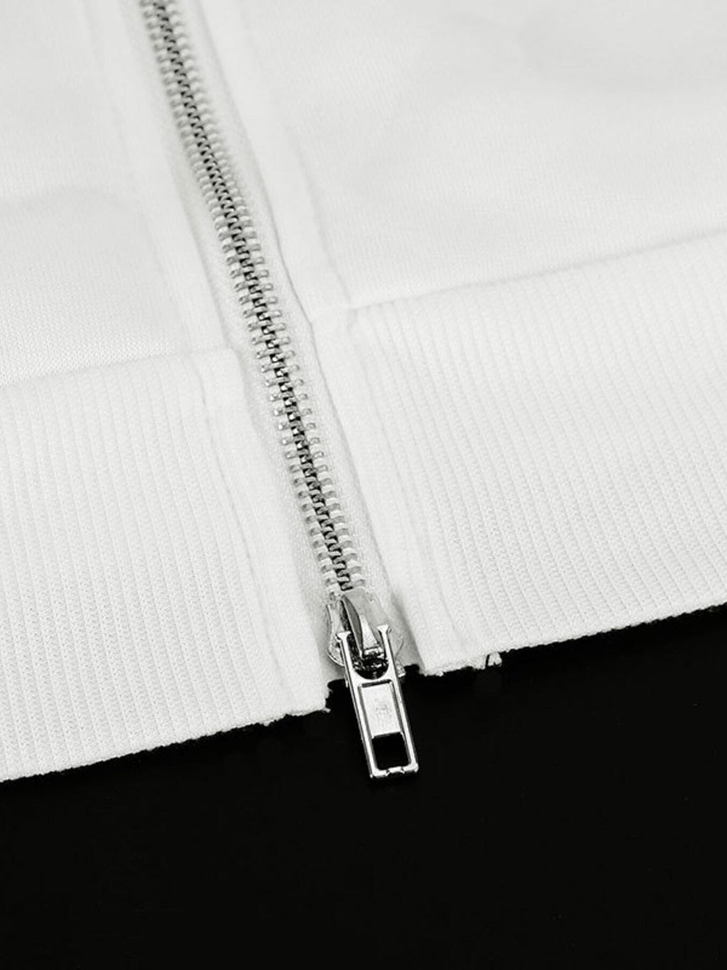 Striped Sleeve Zip-Up Drawstring Hoodie