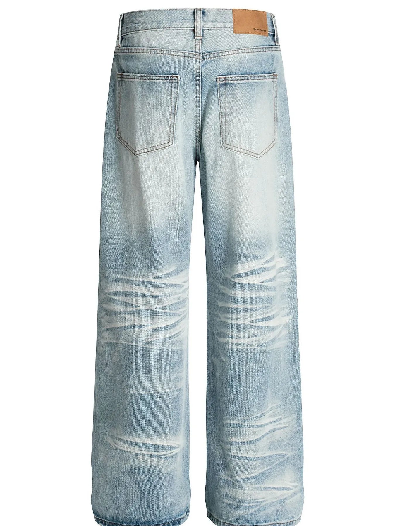 Men's Wash Wide Leg Jeans