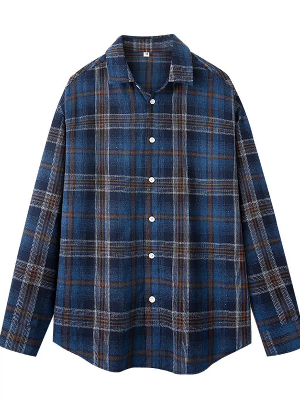 Men's Plus Size Casual Plaid Button Up Shirt