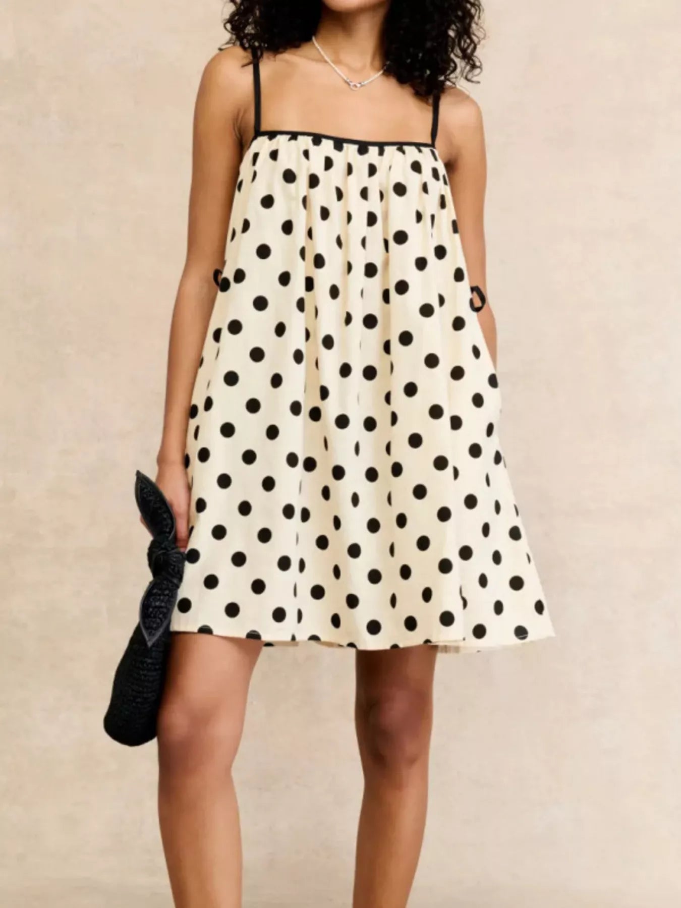 Polka Dot Spaghetti Strap Mini Dress