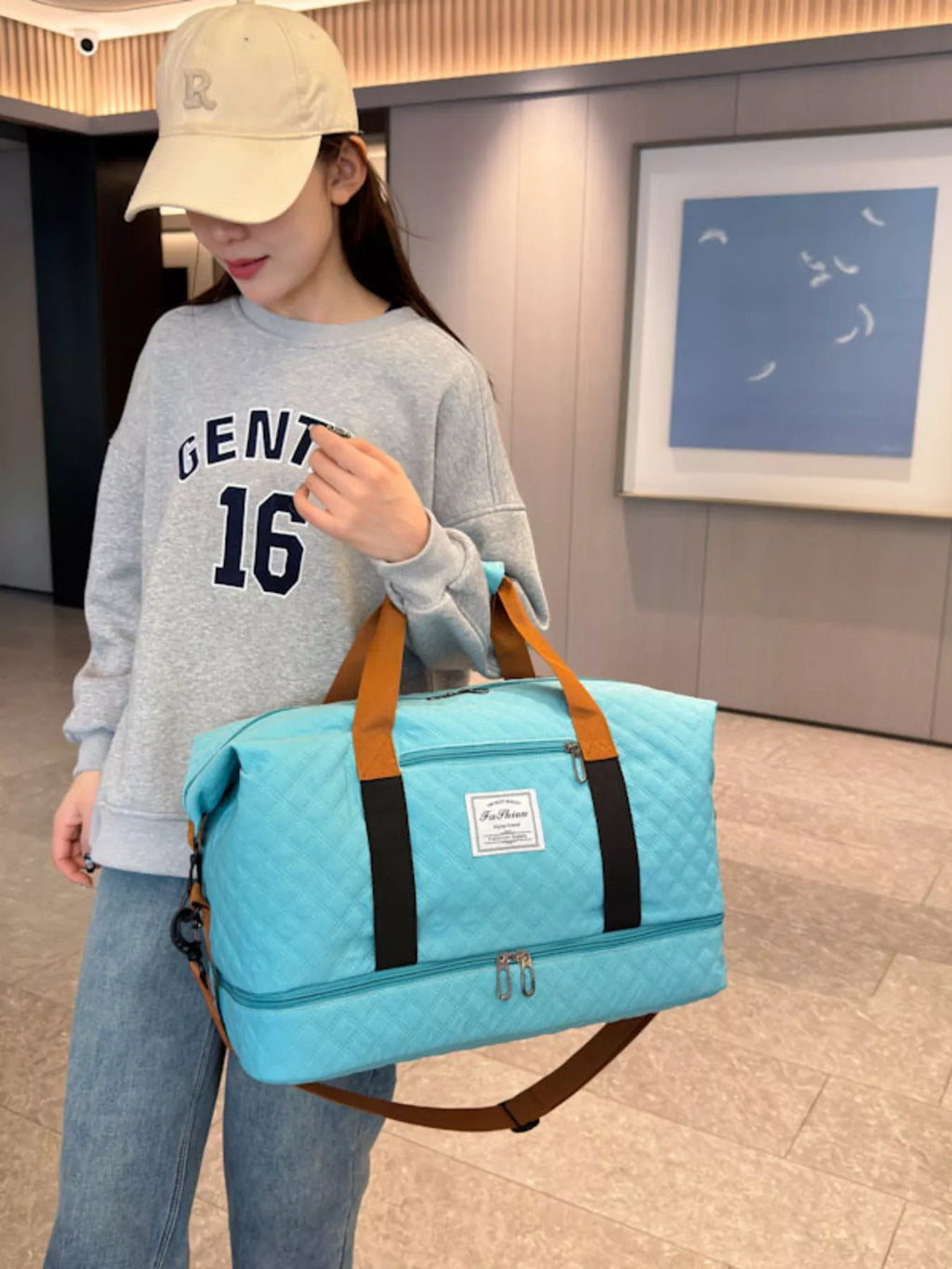 Quilted Travel Duffel Bag