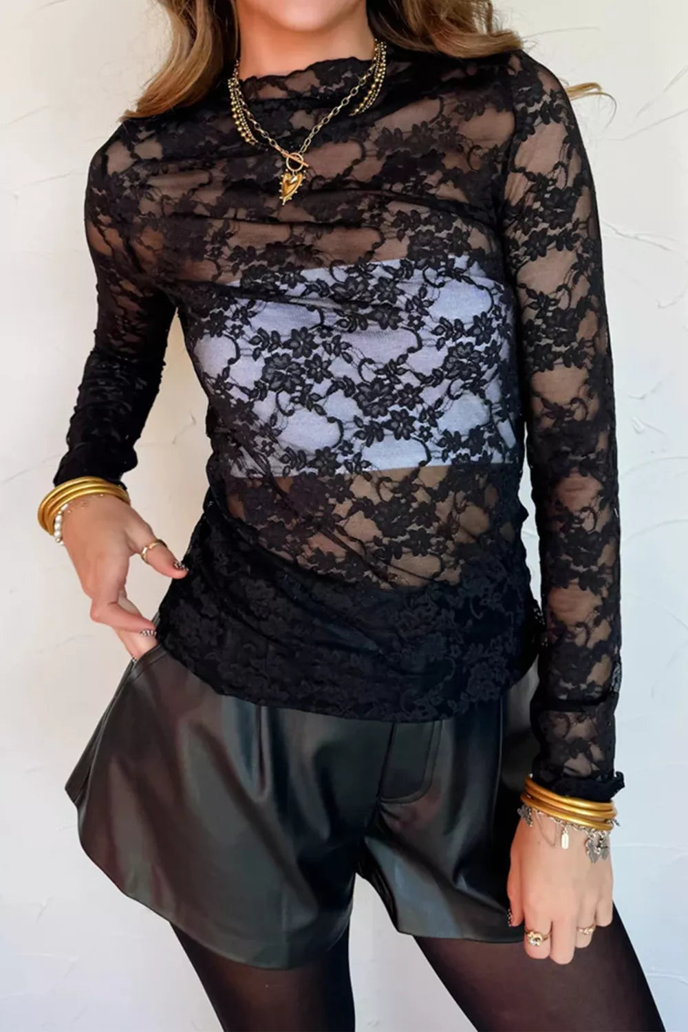 Floral Lace Long Sleeve Top