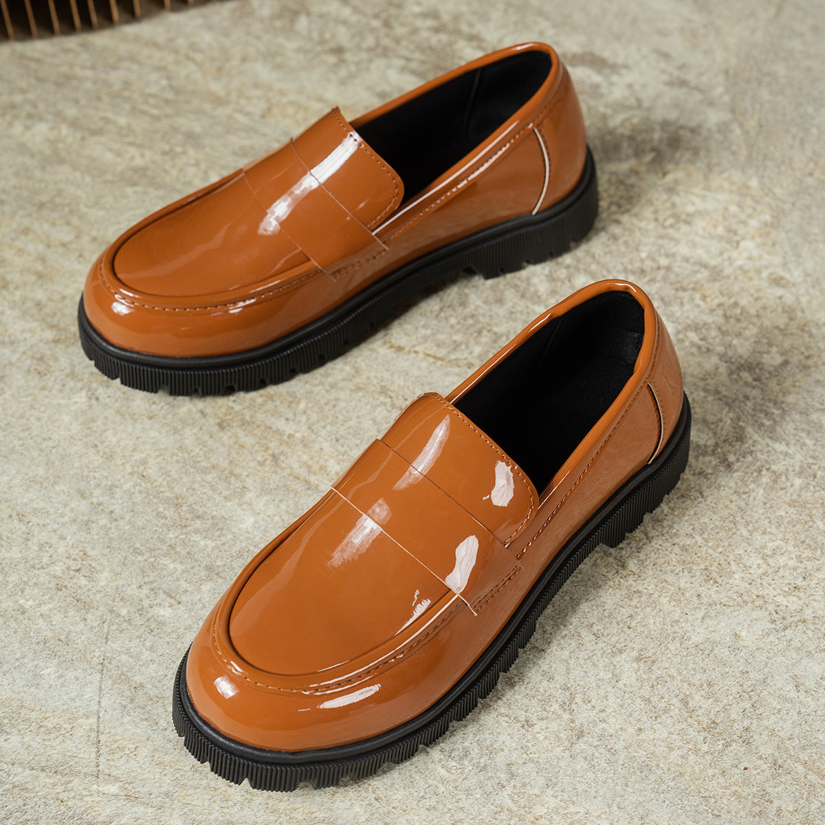 Round Toe Platform Loafers