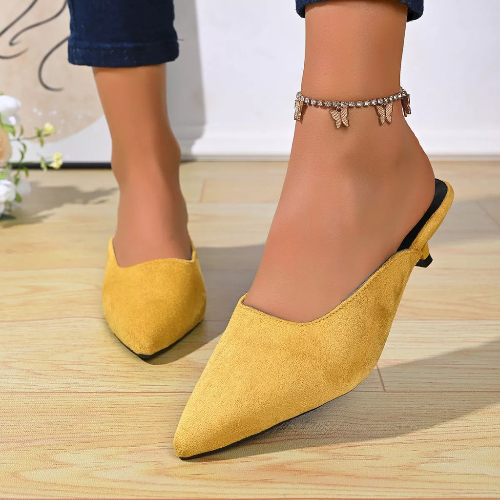 Point Toe Kitten Heels Pumps