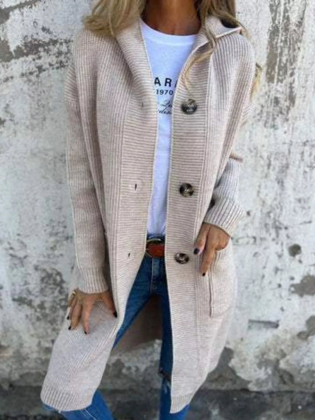 Full Size Button-Down Hooded Cardigan Plus Size