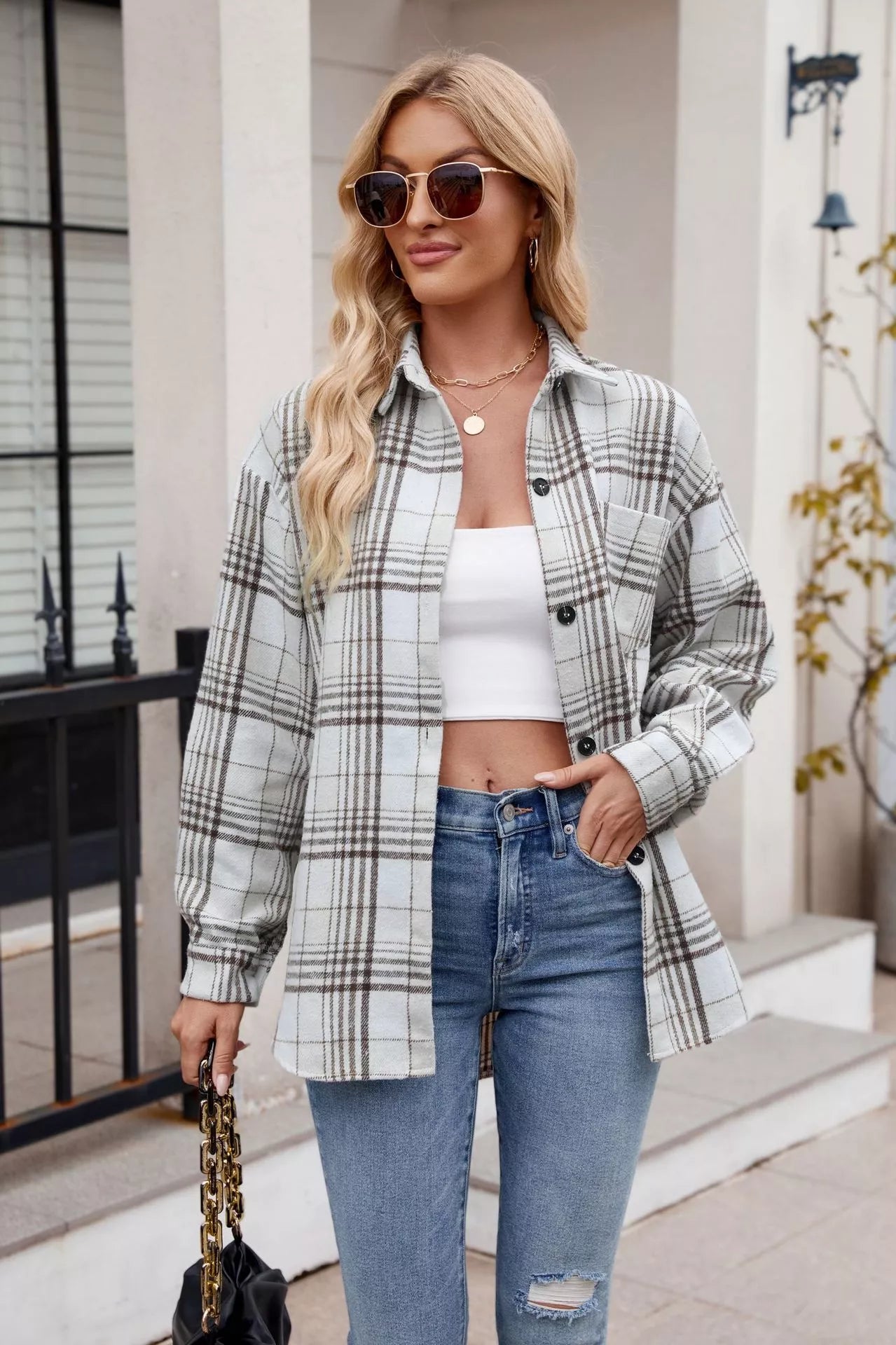 Casual Plaid Long Sleeve Shirt