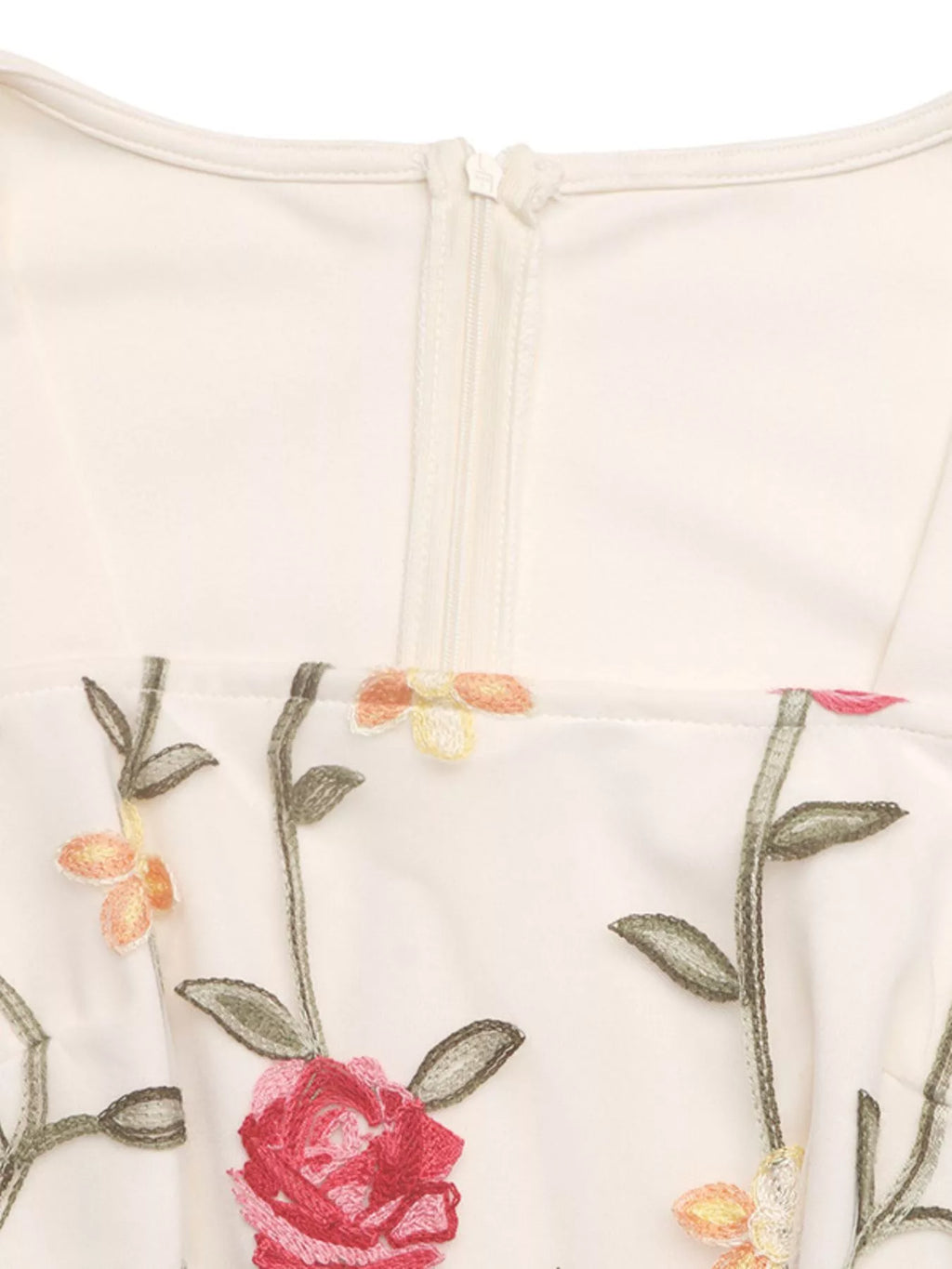 Floral Embroidered Ruffle Trim Jumpsuit