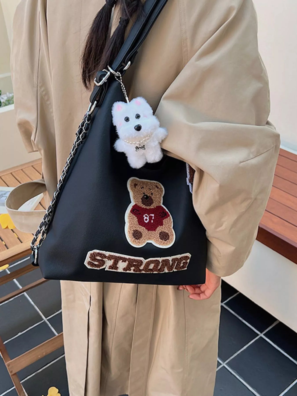 Cute Bear Adjustable Strap Handbag