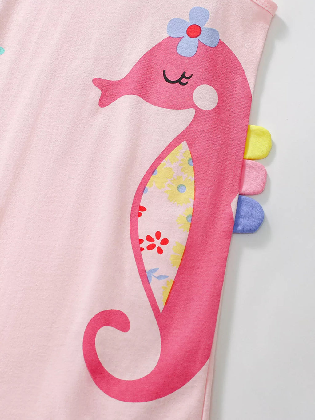 Children's Seahorse Ruffle Collar Sleeveless Dress