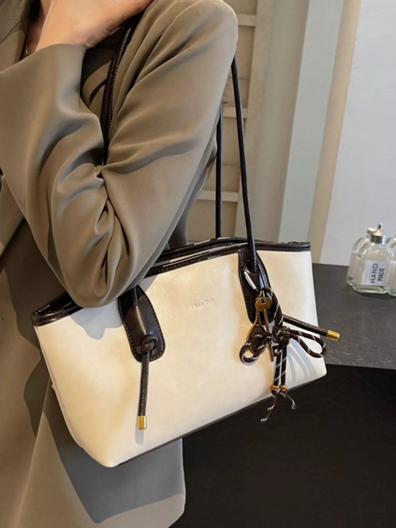 Two-Tone Shoulder Bag
