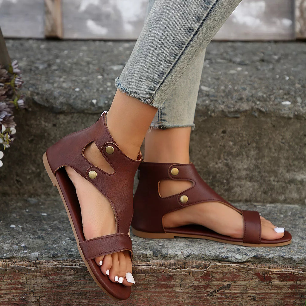 Open Toe Cutout Sandals