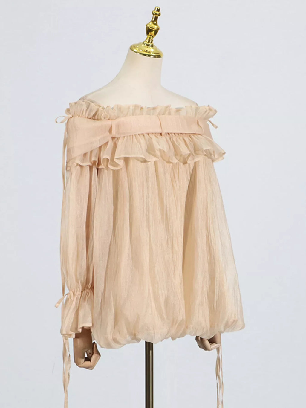 Ruffle Off-Shoulder Flounce Sleeve Blouse