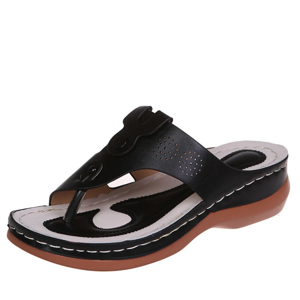 Cutout Wedge Sandals